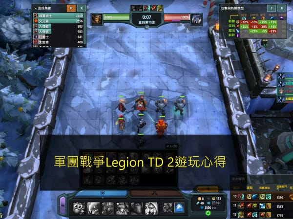 軍團戰爭Legion TD 2遊玩心得